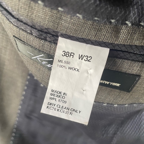 Kenneth Cole Men’s Two Button Charcoal Gray Suit and Slacks, 38R/32W - Picture 9 of 12